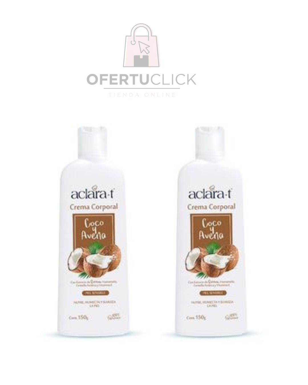 Crema corporal aclara-t coco y avena