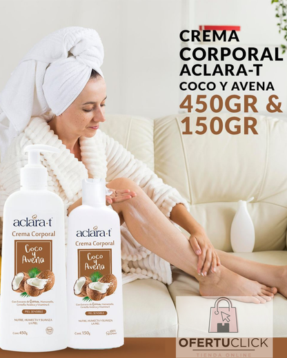 Crema corporal aclara-t coco y avena