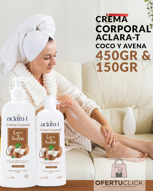 Crema corporal aclara-t coco y avena
